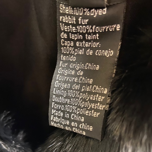 Bebe Rabbit Fur Cropped Coat Size XS - Picture 4 of 4